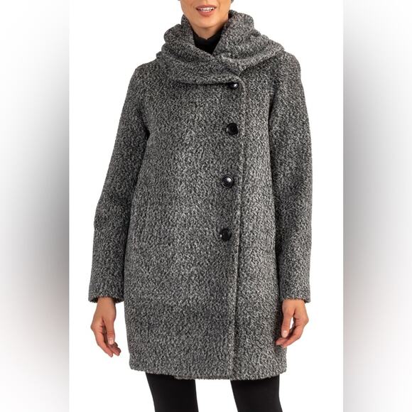 Sofia Cashmere Cocoon Wool Alpaca Blend Coat Size 10 New - Picture 1 of 9
